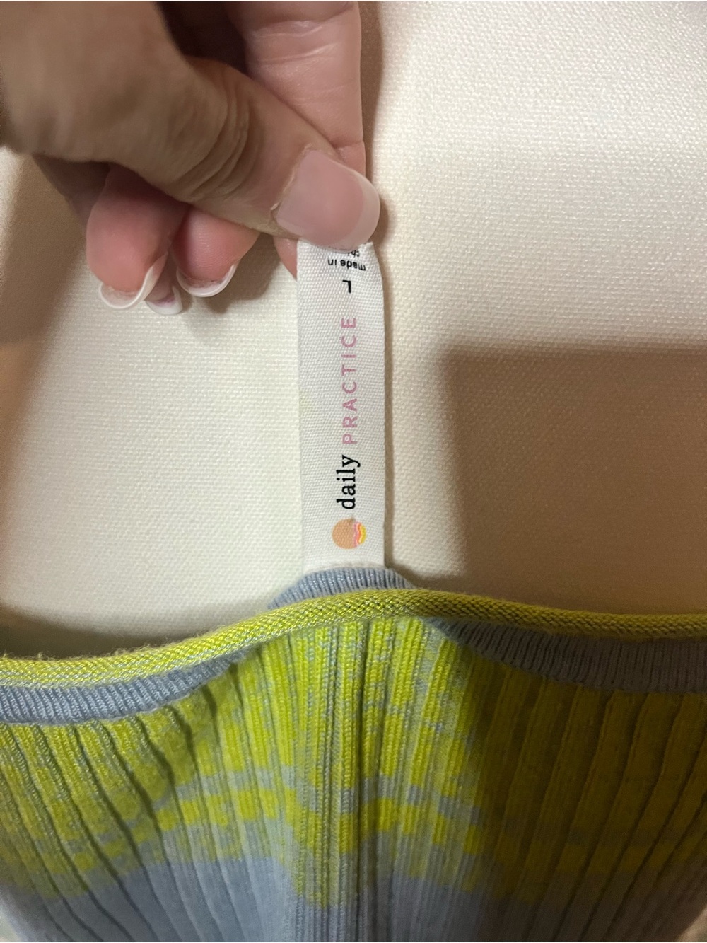 Daily Practice Ribbed Knit Cropped Top Large - Picture 5 of 5
